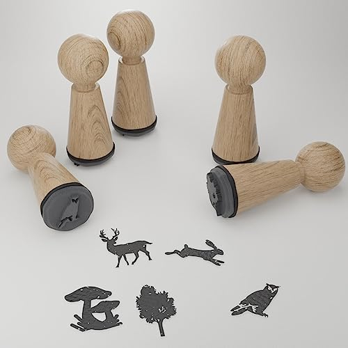 13gramm - Wald Stempelset: Magische Motive für kreative Gestalter - Perfekt für Scrapbooking, Postkarten und individuelle Geschenkideen