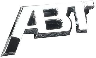 Auto ABS Letters Embleme Abzeichen Sticker Aufkleber, Für ABT vorderer,Rear Boot Trunk/Kühlergrill/Lenkrad extern Zubehör,A-Silver
