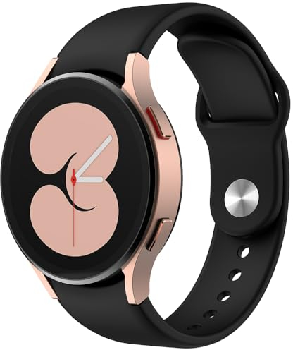 Ersatzarmband Silikon für Samsung Galaxy Watch 7/Watch 6 Classic/Watch FE/Watch 5 Pro, 20mm Sport Armbänder Uhrenarmband, Armband für Galaxy Watch 4/Active 2/Watch 3