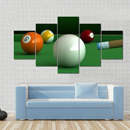 5 Teilig Leinwand Wanddeko Snooker Billard Poster Hd Bilder Leinwanddrucke 5 Stück Gemälde Modern Wohnzimmer Wohnkultur Geschenk Rahmenlos 100 X 50 Cm Schlafzimmerbürohotelwandkunstfoto