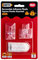 GRIPPA Self Adhesive Square Hooks, Removable Sticky Hooks, Holds Up to 2kg - Clear Pack of 4