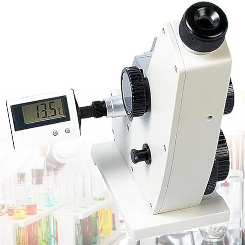 ZUMAHA Monokulares Abbe-Refraktometer, Digitales Abbe-Refraktometer, Digitales Brix-Refraktometer, Mit Einstellbarer SchäRfe, 1,3000–1,7000 Nd Und 0–95% Brix-Messung, 0,0002 Genauigkeit
