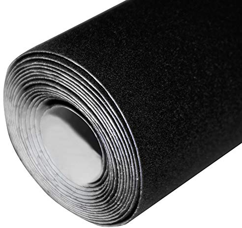 DecoMeister Vinilo Adhesivo Para Muebles de Terciopelo Papel Autoadhesivo Tipo Fieltro Para Encimera Mesa Bricolaje Para Forrar Lámina Decorativa Película Decoración En Rollo 90 x 240 cm Negro