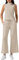 Casly Lamiit 2-teiliges Sommer-Outfit für Damen, Stehkragen, Tank-Top, kurze Hose mit weitem Bein, Lounge-Sets, modischer Trainingsanzug, Dunkles Beige, S