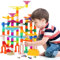 Murmelbahn Kinderspiel - 166PCS Mehrfarbige Kugelbahn Marble Run Set mit Spannende Bahnelementen und Glasmurmeln, kinderspiel Geschenk für Kinder Mädchen Jungen 3-12 Jahren