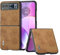BELLA BEAR Coque en Cuir pour Motorola Razr 40, Spécialement Conçue pour Motorola Razr 40, Ultra-Fine et Légère, Protection Solide, Protection de l'Objectif, Élégant, Marron-1, Slim