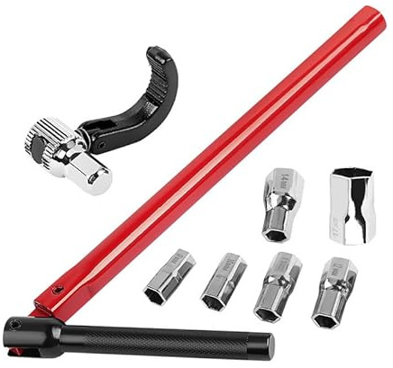 HAPPOW 8Pcs Standhahnmutterschlüssel, Standhahn-Mutternschlüssel-Satz, 13mm Standhahnschlüssel, Standhahnmutterschlüssel 9-17mm, Spezialwerkzeug Armaturenschlüssel, für Enger Raum