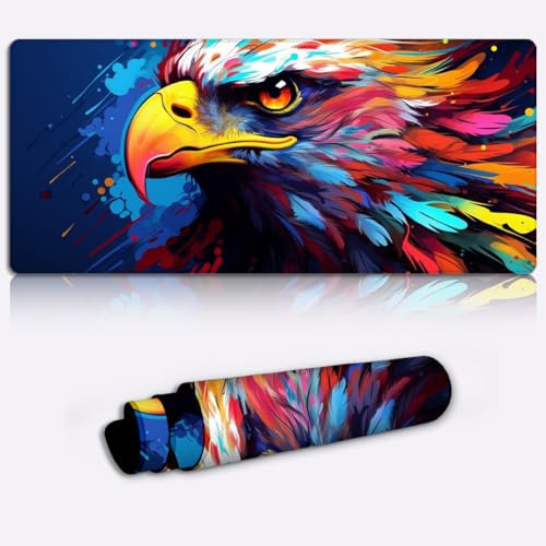 Keyboard Pad Art Bird Eagle XL Extended Keyboard Pad (80x30x0.3) cm Extra Large Table Mat Large Size for Office Computers Laptop Table