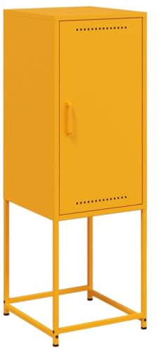 vidaXL Highboard Senfgelb 36x39x107 cm Stahl