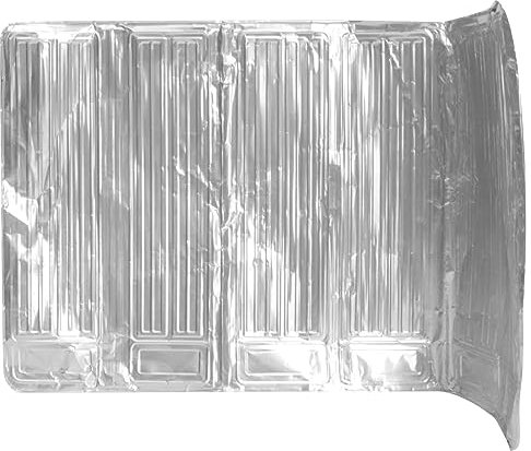 Amosfun 34cm Pfannenspritzschutz Ölspritzschutz aus Aluminiumfolie Faltbar Anti Spritzend Leicht zu Reinigen für Küche für Gas und Induktionsherd