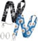 Dercylele 2×Lanyard Schlüsselband, Lang mit Schlüsselbund, Id Lanyard Einzigartige Kreativität Neck Lanyard, Schlüsselband Kinder-Gänseblümchen