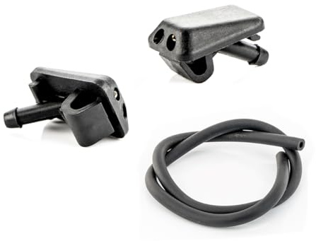 LST 2x Waschwasser Spritzdüse Wischer Scheibenwaschdüse + Schlauch vorne kompatibel mit Audi 100 200 80 90 A4 A6 A8 Cabrio Coupe V8 Ford Galaxy Seat Alhambra VW Sharan bis 2000