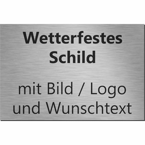 Kiwistar UG - Aluverbundschild - Firmenschild 3mm - DIN A2 quer - 594x420 mm bedruckt - Schild kontur gefräst - Dekoration für Wohnung, Werkstatt, Büro - Firmenlogo - Funschild - Schilder