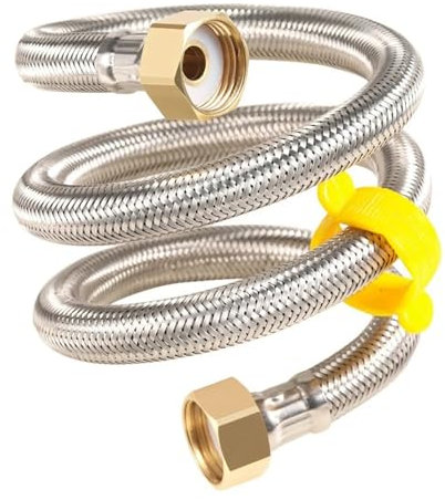 ZHGUIMING Zulaufschlauch for Warm- und Kaltwasserhahn, 304 Edelstahl, geflochtener Wasserhahn, flexibles Verbindungsrohr for Heizung(70cm)