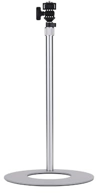 amaran Desk Stand – Height-Adjustable Desktop Light Stand with 1/4-20 Screw Mount, Tilt Control, and Weighted Base for Streaming, Photography, and Video Creation – Silver