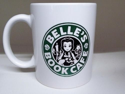Top Banana Gifts Belle's Book Cafe – Die Schöne und das Biest – 325 ml Keramiktasse für Weihnachten, Geburtstag, Weihnachten, Vatertag, Muttertag