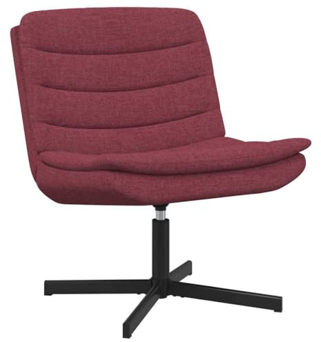 vidaXL Swivel Chair Wine Red 63 x 75 x 76 cm Fabric, Living Room, Modern, Durable Swivel Chair, Rotating Seat, Stylish Furniture, Elegant Design, Functional Indoor Seating