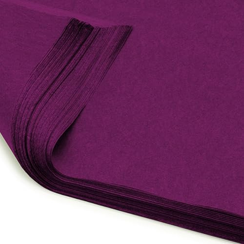 Pack of 10 x Vibrant Tissue Paper 500mm x 750mm for Gift Bags, Wrapping, Flowers, Wedding, Arts Crafts - Quality Acid Free (Dark Pink)