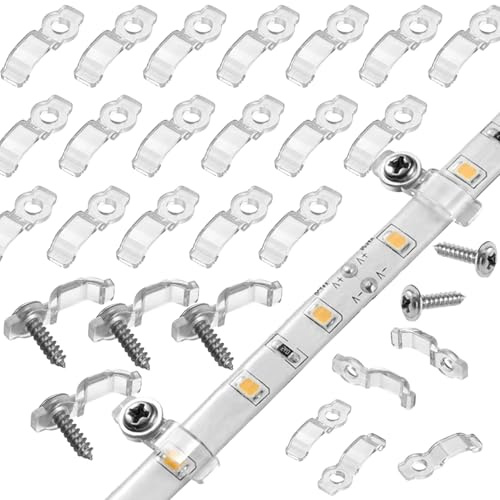 280PCS LED Streifen Halterung, LED Strip Befestigung Clips Mit Schrauben, 10mm 8mm Lichtschlauch Halterung, 10 Mm Und 8 Mm Lichtband-Befestigungsklammern Mit Schrauben