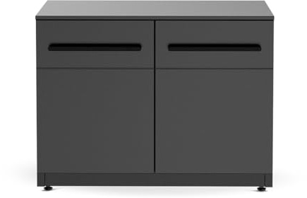cozze® Modulo Basso per Cucina da Esterno – Mobile Universale per Barbecue – Acciaio zincato con Piano di Lavoro Resistente al Calore - 68x90x60 cm