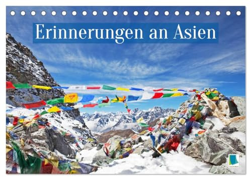 Erinnerungen an Asien (Tischkalender 2026 DIN A5 quer), CALVENDO Monatskalender: Vielfältiges Asien: Taktshang, Taj Mahal, Meiji-Shinto-Schrein, ... Wat, Tilla-Kori-Madrasa (CALVENDO Orte)