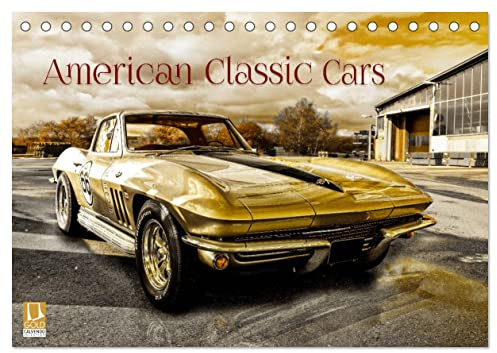 American Classic Cars (Tischkalender 2026 DIN A5 quer), CALVENDO Monatskalender: US Oldtimer (CALVENDO Mobilitaet)