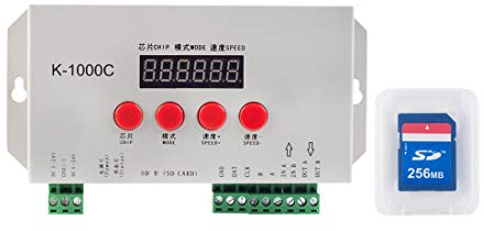 BTF-LIGHTING K-1000C (T-1000S aktualisiert) WS2812B APA102C SK6812 WS2811 WS2801 LED-Streifen 1536 Pixel Controller DC5-24V Adressierbarer programmierbarer Controller mit SD-Karte