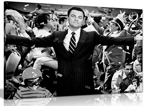 Leinwand-Bild mit Leonardo DiCaprio in Wolf Of Wall Street, Kunstdruck, A0 91x61cm (36x24in)
