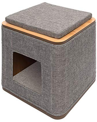 Catit 52091 Vesper Katzenmöbel Cubo, grau, 42.5x42.5x47.5 cm (1er Pack)