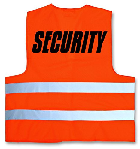 Coole-Fun-T-Shirts Security - Warnweste - SCHWARZ Gr.L
