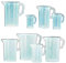 vitlab 447941 Vaso Medidor, Copa Medidora, Medidor de Liquidos, Polipropileno, Erhabene Escala, 100 ml (24 unidades)