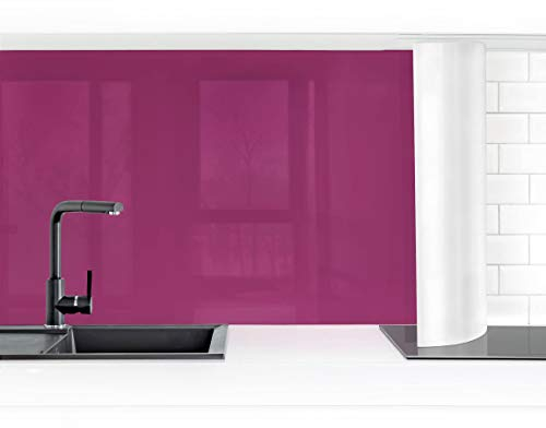 Bilderwelten Küchenrückwand Folie Glänzend 90x250 cm Orchidee Spritzschutz Fliesenspiegel Küche-Rückwand Motiv Klebefolie