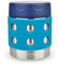 LunchBots Thermal 8 oz Triple Insulated Thermos - Hot 6 Hours or Cold 12 Hours - Leak Proof Thermos Soup Jar - All Stainless Interior - Navy Lid - Aqua Dots