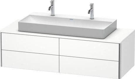 Duravit XSquare Waschtischunterbau wandhängend 140,0 x 54,8 cm, 4 Schubkästen, für Waschtisch Vero Air, Farbe (Front/Korpus): Leinen - XS4915M7575