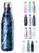 JK Home 500ml Bouteille d'eau en Acier Inoxydable Gourdes Isothermes Réutilisable Marbre Bleu Marine