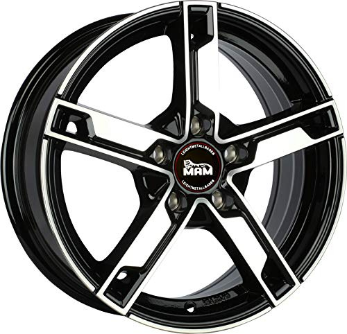 MAMW4 7.5JX18 5/112 ET33 66.6 BLACK FRONT POLISH Alufelgen