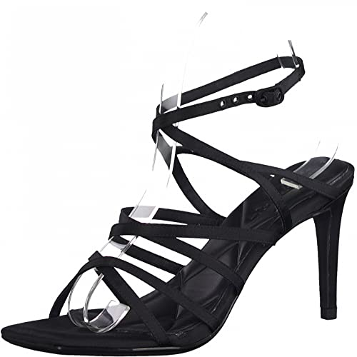 Tamaris Damen 1-1-28377-38 Sandale mit Absatz, Black, 39 EU