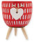 FabFinds Indoor Planter Indoor Decorative Flower Plant Pots (12cm, Red Heart)
