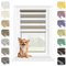 MARDOM Rollos für Fenster Ohne Bohren, Duo Rollo Tag und Nacht, Rollo Ohne Bohren, Doppelrollo Klemmfix Ohne Bohren, Fensterrollo Innen, Jalousien (Grau, 60x140 cm (Stoffbreite: 56)