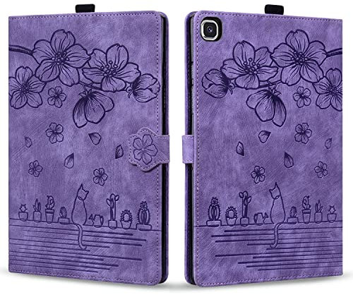 Rosbtib Funda para Samsung Galaxy Tab A 10.1 SM-T510/T515, Flip Cover Magnética Ranuras para Tarjetas PU Cuero Cover Galaxy Tab A 10.1 2019, Púrpura