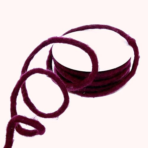 Wollkordel mit Sisalkern - Bordeaux - ca. 5 mm Breite - 25 m Länge - 1106-5-25-193 (Bordeaux)