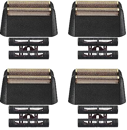 BESTBOMG Rasierklingeneinsatz, 4 Stück, Schwarz, für Wahl Five Star Razor (#7043/7031-100, #8164), Hypoallergene Goldfolie, Professionell, Erwachsene, Unisex
