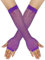 JOMOCARE Fingerlose lange Netzhandschuhe für Cosplay Bühne Performance Party Mesh Handschuhe für Mädchen Frauen, Violett, 8.6*2.3inch / 22*6cm