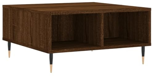 vidaXL Couchtisch, Sofatisch für Wohnzimmer, Wohnzimmertisch mit viel Stauraum, Beistelltisch Kaffeetisch Wohnzimmermöbel, Braun Eichen Optik Holzwerkstoff