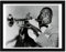 Jazz-Trompetenspieler Louis Armstrong Foto-Wandkunst, Vintage, Schwarz-Weiß-Fotografie, Jazz-Trompetenspieler, Musiker, schwarze Geschichte – 28,9 x 35,6 cm – Dekoration für Zuhause, Schlafzimmer,