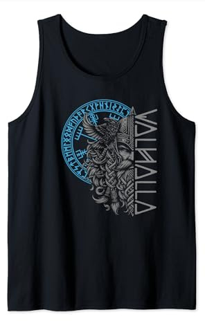 Walhalla Odin Raben Runen Nordischer Kompass Wikinger Tank Top