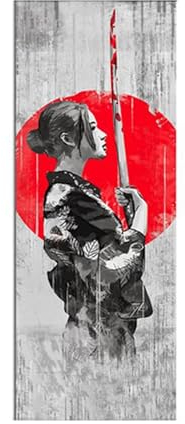 Oujkeef Diamond Painting Set 60x120cm Samurai DIY 5D Diamant Painting Groß Bilder Kinder mit Diamants Painting Zubehör für Kinder Und Erwachsene Weihnachtsbasteln Crystal Art für Home Wall Decor -168