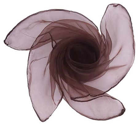Whakano 10 Stück Square Jongliertücher Seidentücher Chiffontücher,Performance Tanztücher,Gymnastiktücher Jonglier Tücher Schals für Tanzen,Jonglieren,Sensorisches,Tanztücher,70cm,Braun