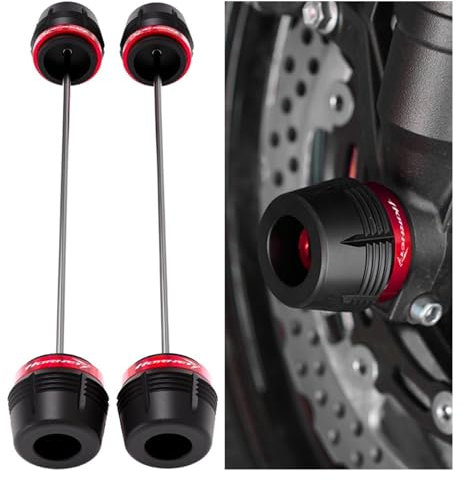 Sturzprävention bei Motorrädern Für Ho&nda CB750 CB 750 Hornet 2023 Motorrad Zubehör Vorne Hinten Spindel Spulen Achse Rad Gabel Sliders Crash-Schutz (Color : Rear Wheel-Red)