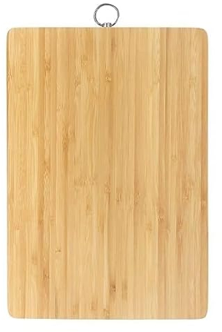 Chopping Board Wooden Cutting Board Bamboo Wood Organic Non-Slip Kitchen Blog Cutting Board Thick Chopping Panel for Carving Meat Cutting Vegetables Cheeses and Bread (20 * 30 * 1,3)